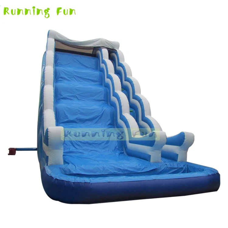 Party Rental Blow Up Water Slide With Pool Big Inflatable Backyard Water Slide Inflatable Chute With Ball Pit Pool