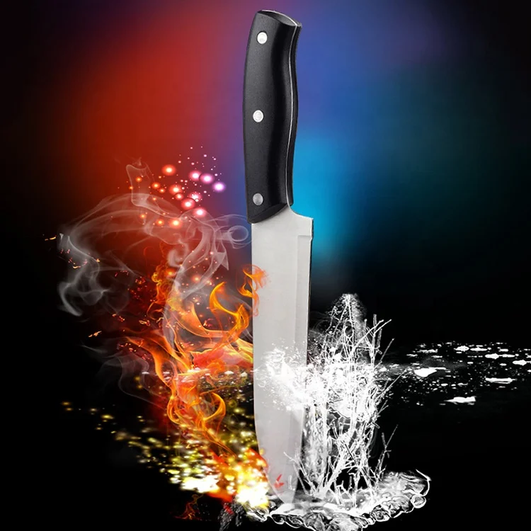 Высокая износостойкость 7 шт. кулинарные ножи наборы нож шеф-повара с деревянным блоком профессиональных ножей шеф-повара