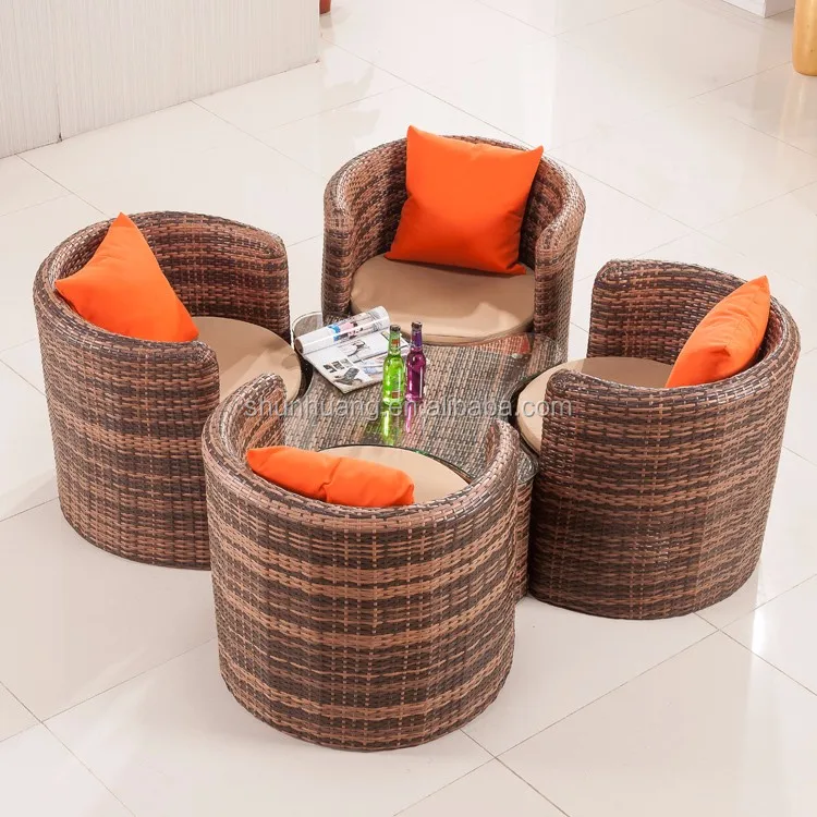 Красивый стиль, садовый плетеный стол и стул, мебель из ротанга для балкона