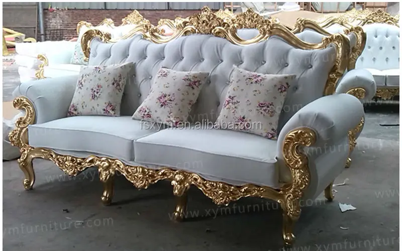 Modern luxury velvet sofa with diamond for wedding