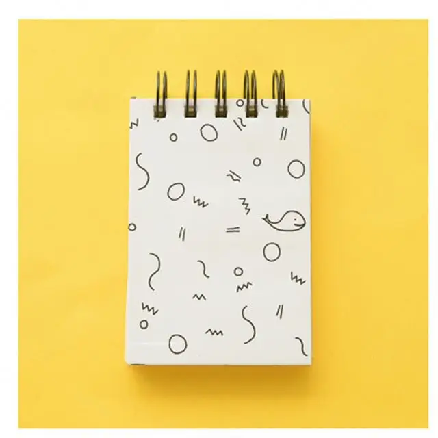 
Cute stationery school office supplies recycled paper spiral notebooks pocket 