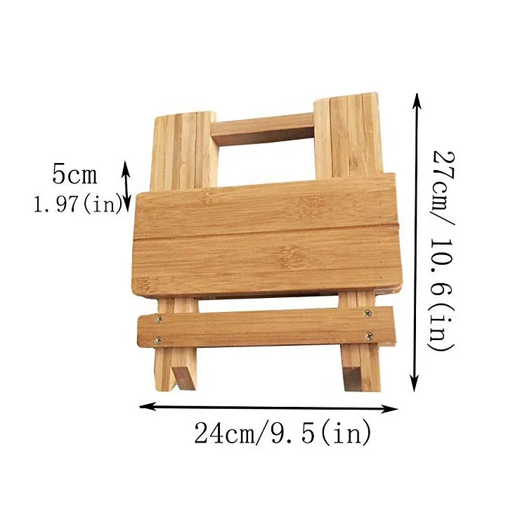 
Modern wooden bamboo folding small bench stool for picnic fishing bathroom garden 