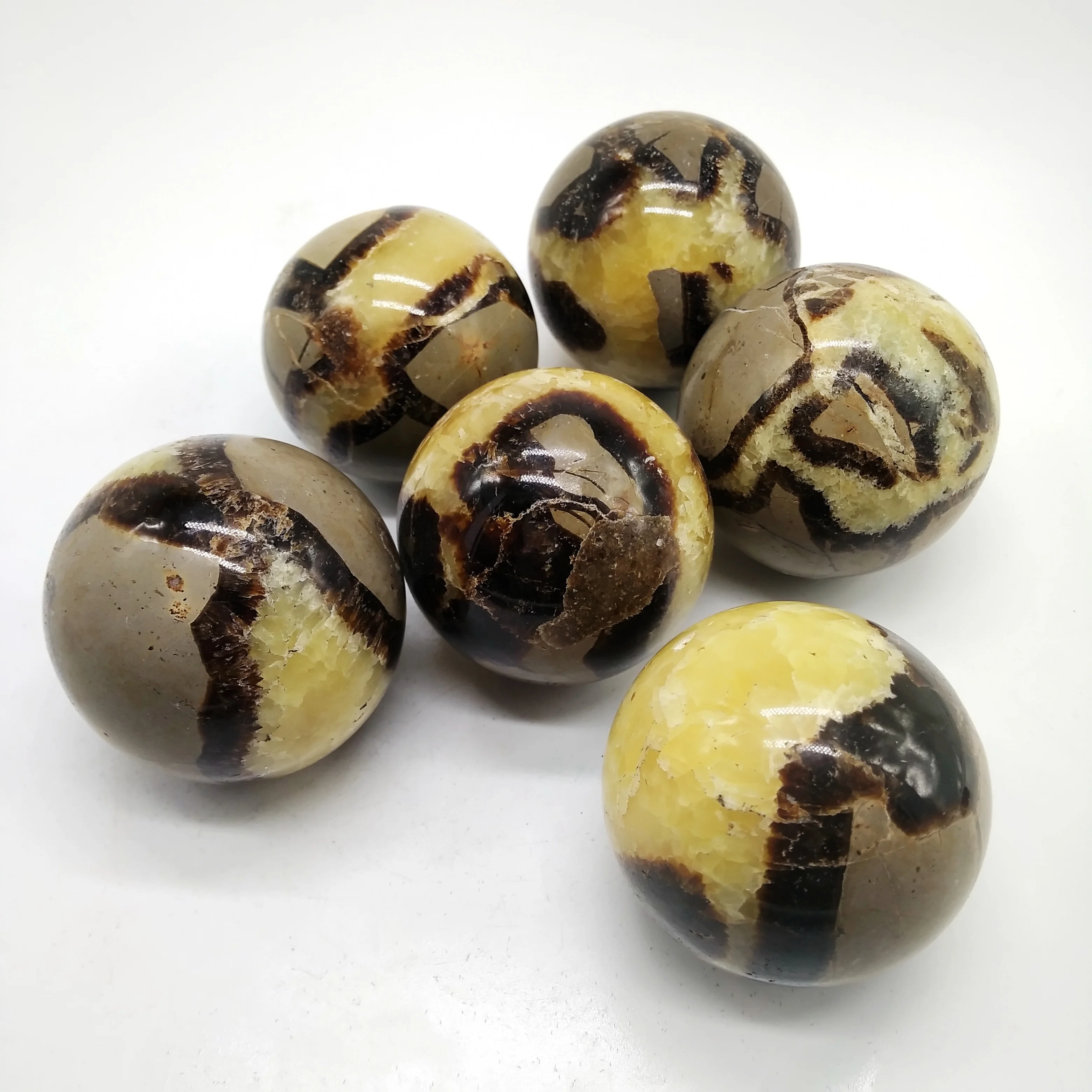 High Quality  The nature crystal Septarian Ball Dragon Stone Spheres Polished Turtle Stone Balls For Sale