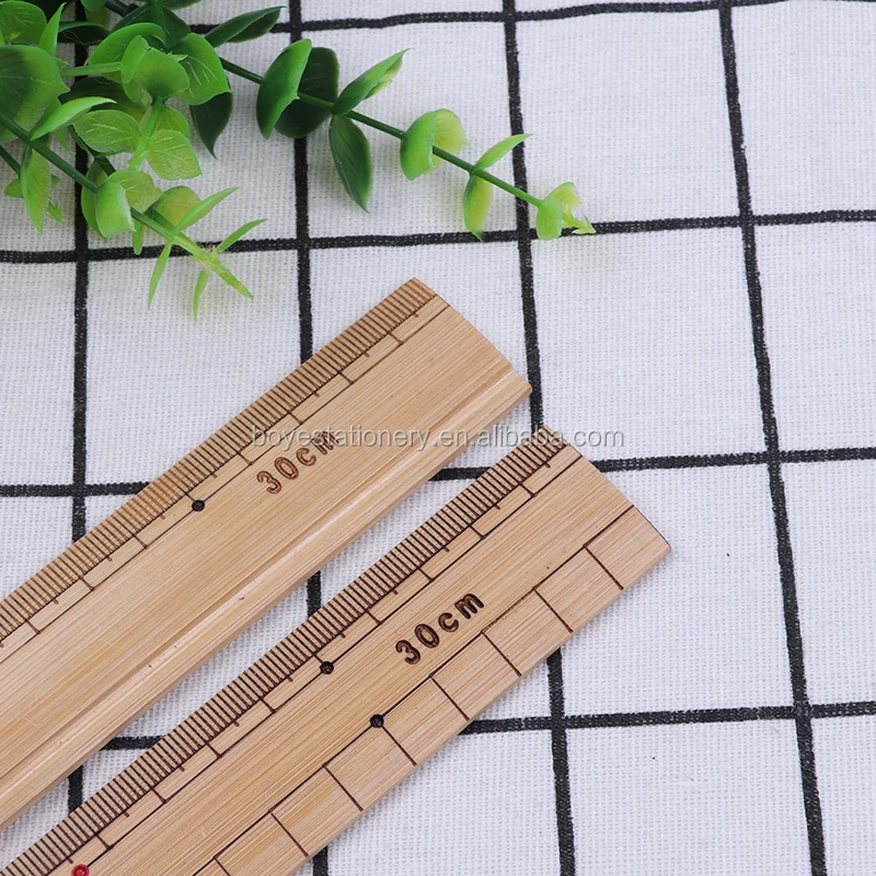 
Wholesale Eco-friendly School Stationery tools 30cm Bamboo Ruler Students Education Ruler 