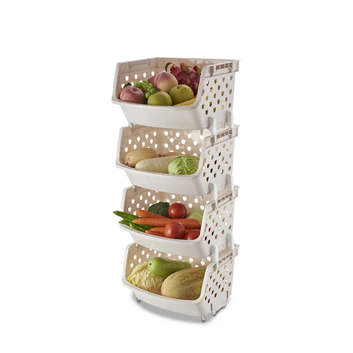 
Multifunctional plastic fruit vegetable storage basket 