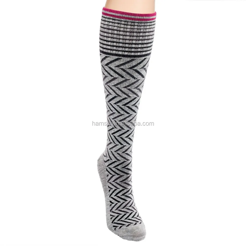 men Chevron Compression sport Socks with merino wool and bamboo
