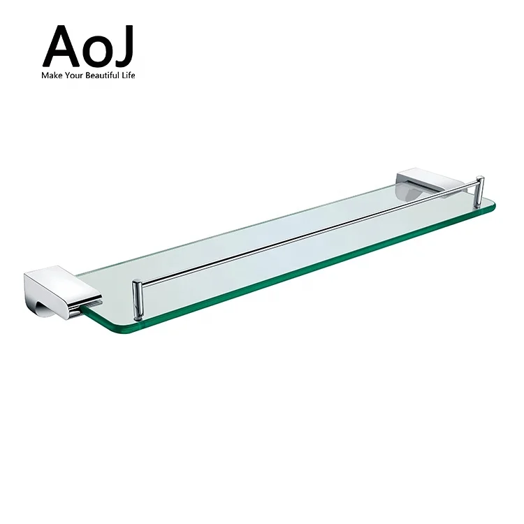 Factory price bath rack shower toilet wall mounted  glass bathroom corner shelf