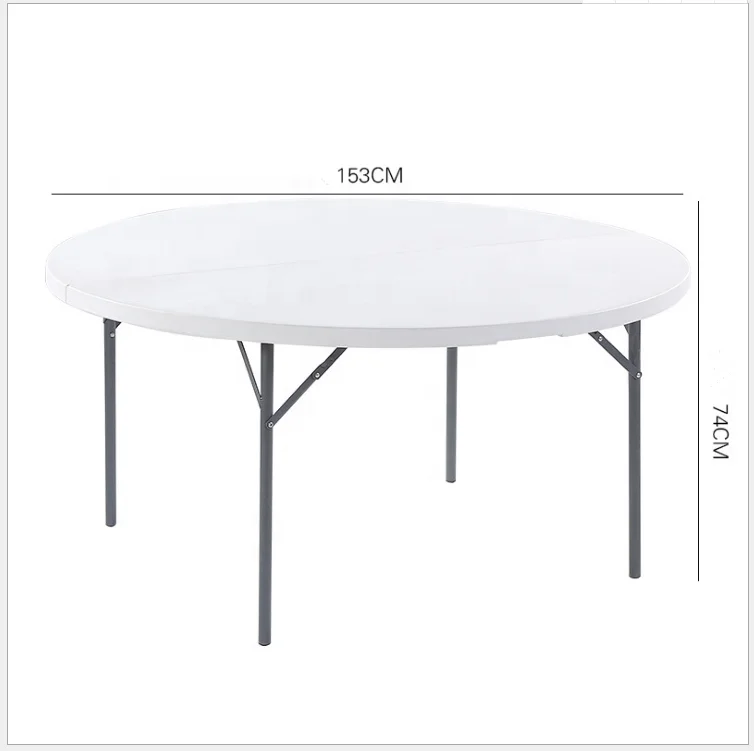 Space-Save Easy Transport 10 Seats Plastic Folding HDPE Banquet Dining Table And Chairs Set