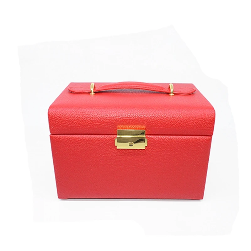 
New design elegant handmade customized leather jewelry box 