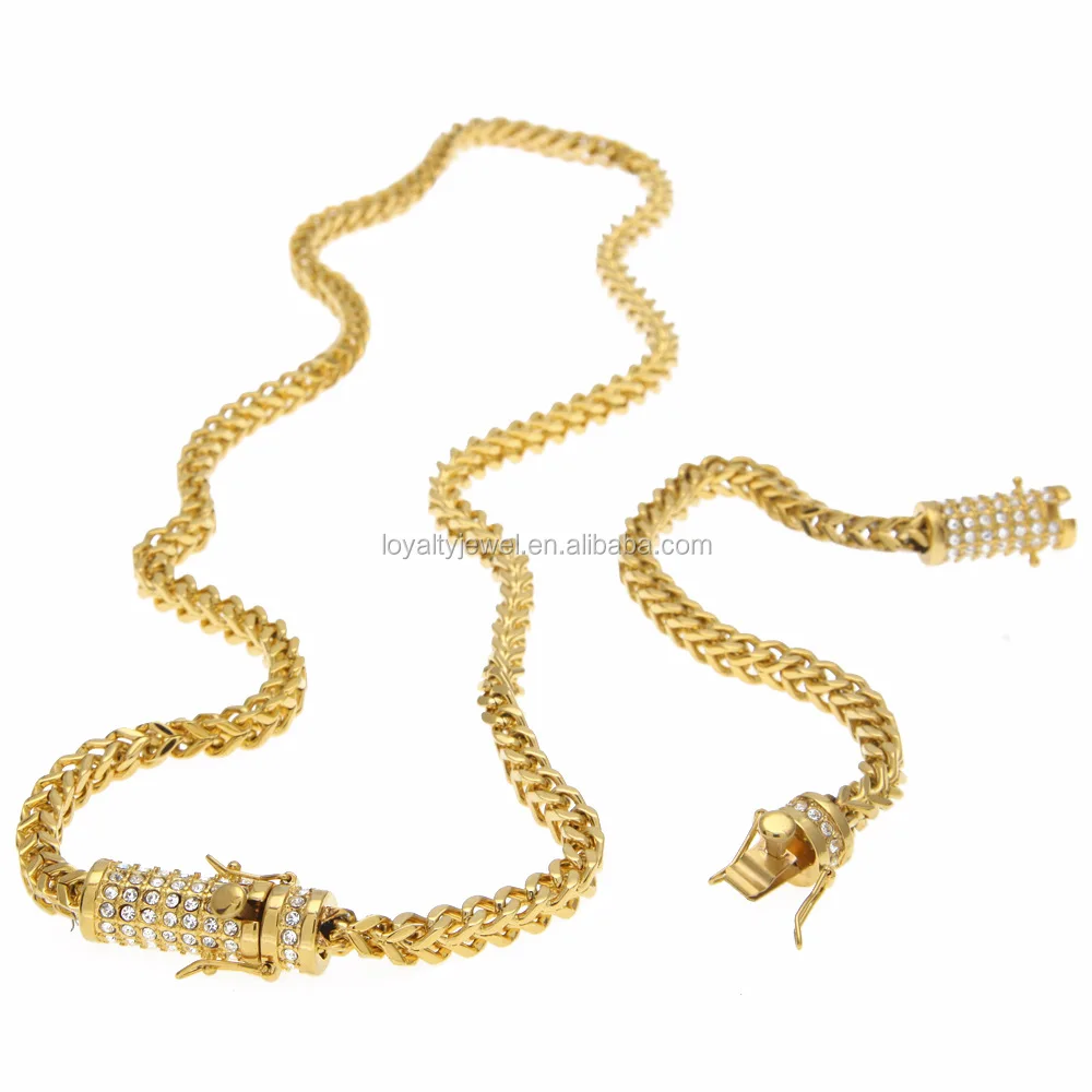 Hip Hop chain Franco Chain Necklace Dubai 14KGold plated Chain for Men