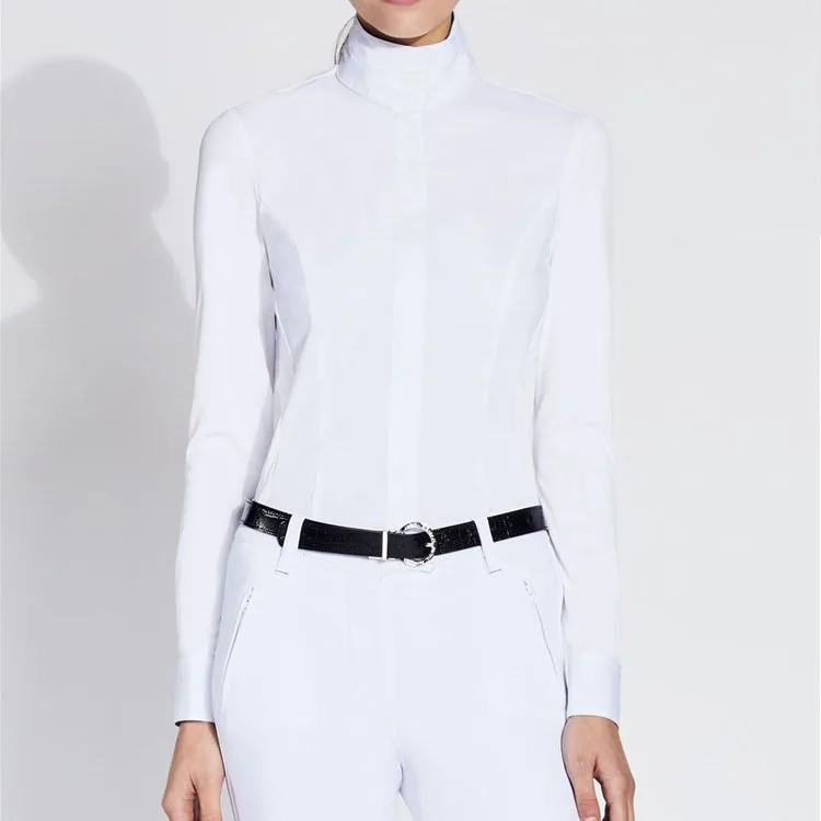 
high quality CoolMax fabric long sleeve equestrian show shirts 