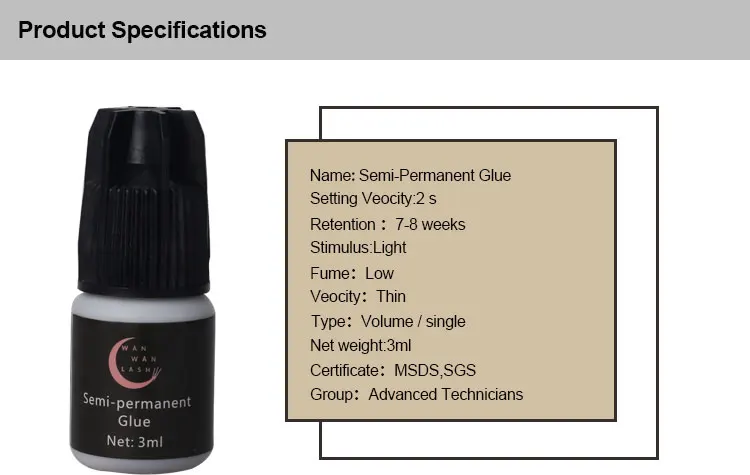 
hs chemical -11 3ml polyacrylate lash lift glue adhesive colles pegamento de pesuper strong bio immediate volume eyelash glue 