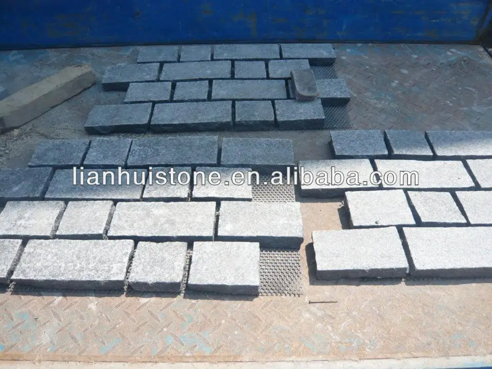 G684 black Basalt Interlock Paving Stone