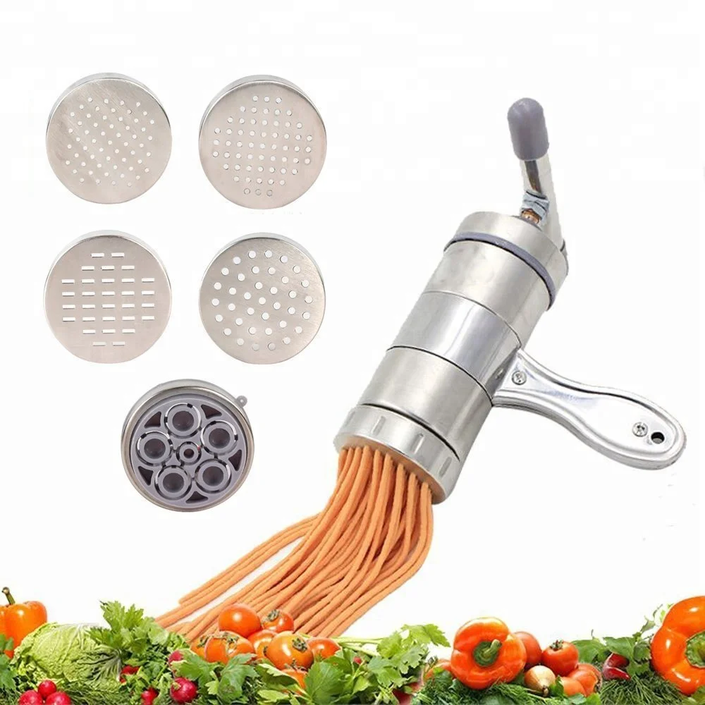 Manual Pasta Maker Machine Noodles Press Machine Stainless Steel Hand Crank Spaghetti Fettuccine Noodle Dough Press Machine