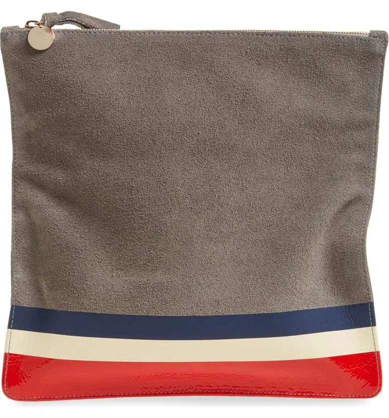 suede clutch foldover clutch personalized clutch bag