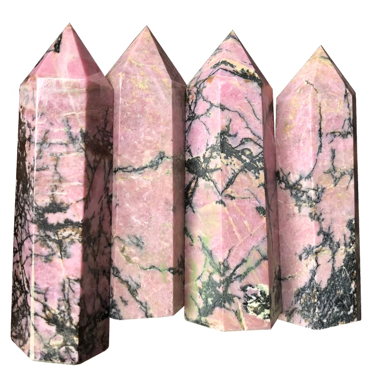 Оптовая продажа, Кристальные точки, палочка, натуральный родонит, кварц, обелисцеление, Кристальные точки