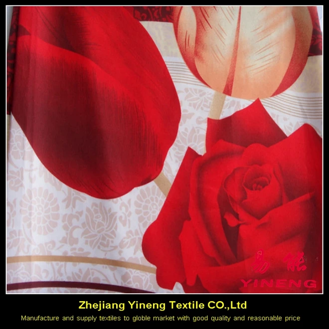 100% полиэстер печать на ткани для постельного белья со многими видами цвета и дизайна