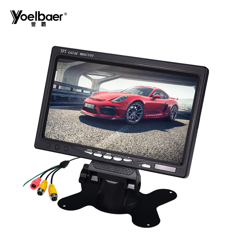 Китай автомобиль вид сзади монитор с RCA авиации порт TFT ЖК-7 дюймов Автомобильный монитор приборной панели