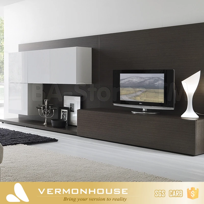 2021 Hangzhou Vermont Modern Design Hotel Lcd Wooden TV Cabinet Wall Units Table