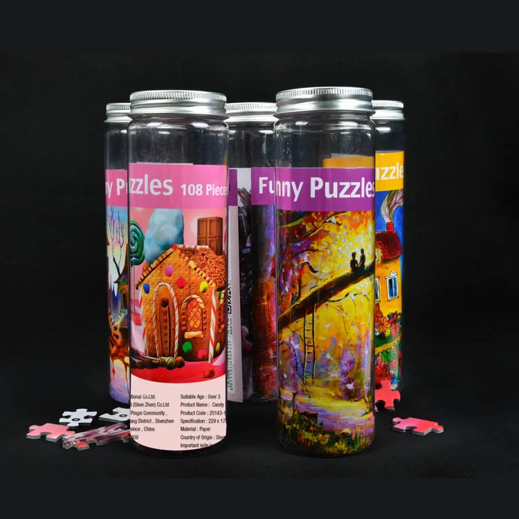 Education Wholesale Custom Jigsaw Puzzles Manufacturers in Tube Box