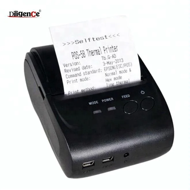 cheap outdoor thermal printer parking ticket machine/mobile police ticket printer/programmable thermal handheld ticket printer