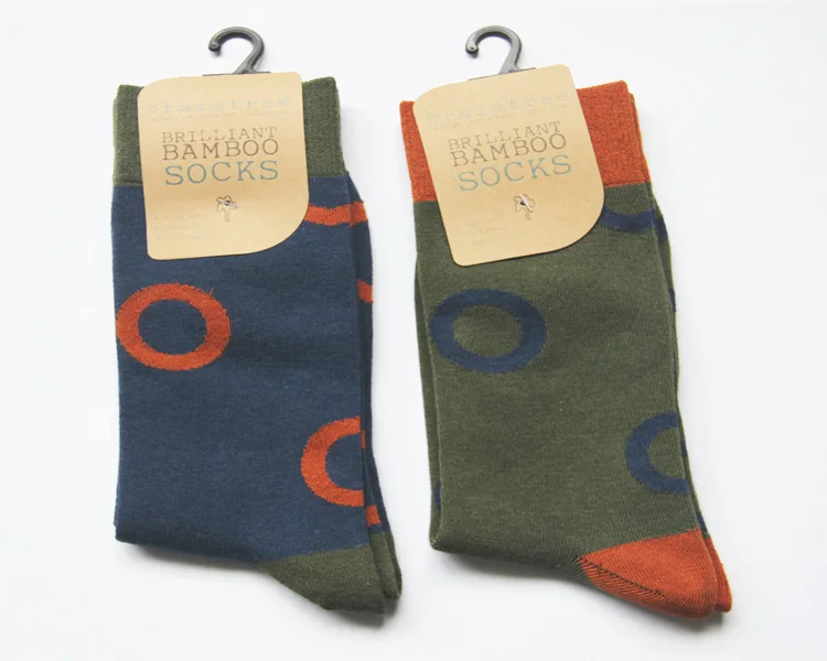 knitted thick cotton mens purple dress socks