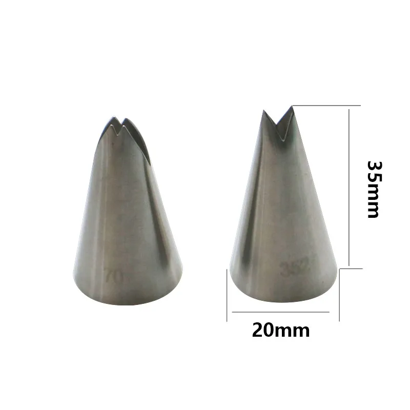 Pastry Nozzles And Coupler Icing Piping Tips Sets Stainless Steel Rose Cream Bakeware Cupcake Cake Decorating