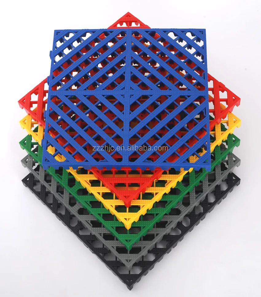 wholesale eco-friendly plastic interlocking garage floor tiles/removable pp interlocking floor for car washing/garage floor tile