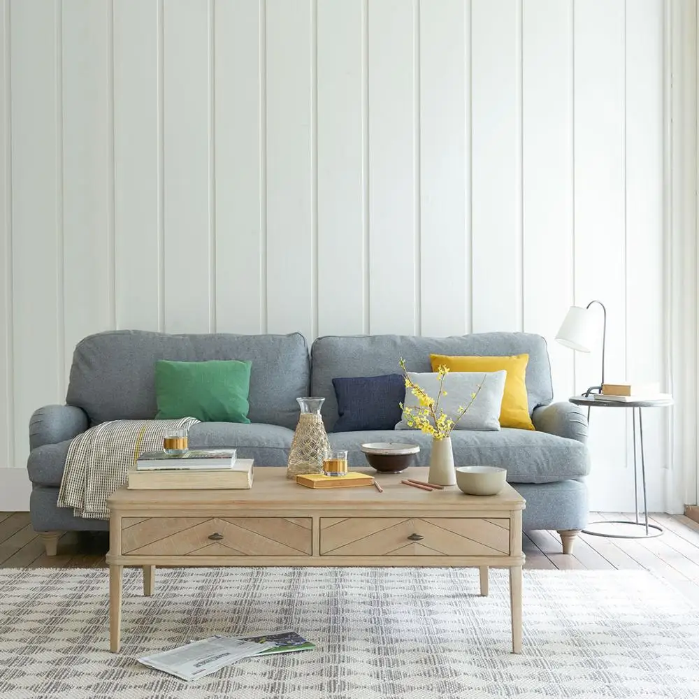 Hotel furniture modern living room wooden sofa set designs