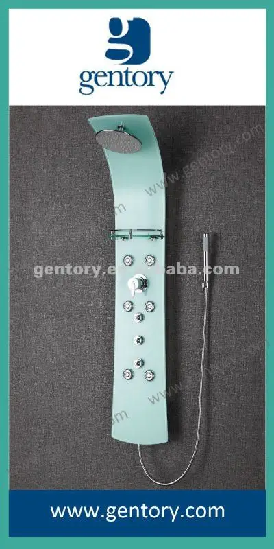 зеленый закаленное стекло душевая панель- g067