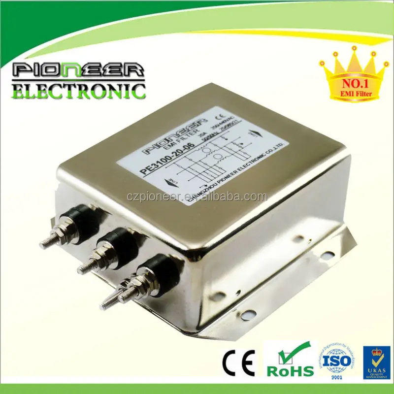 20A 250V/440V Three Phase noise passive line filter for inverter converter