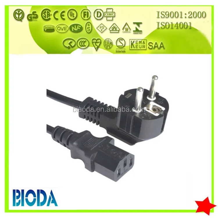 VDE/CE/BSI/SAA Power Cord C13 7/7 Wires Power Cable