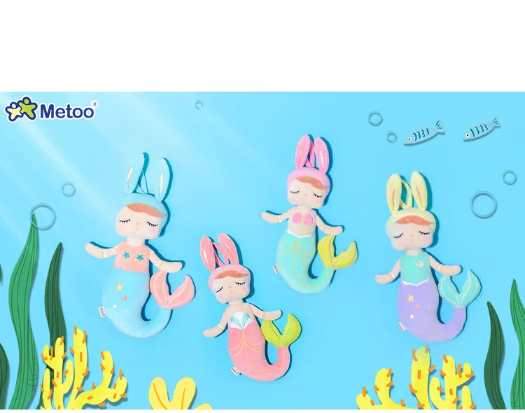 2019 New Style  Plush girls Dolls Lovely Metoo Plush Angela with mermaid tail toy