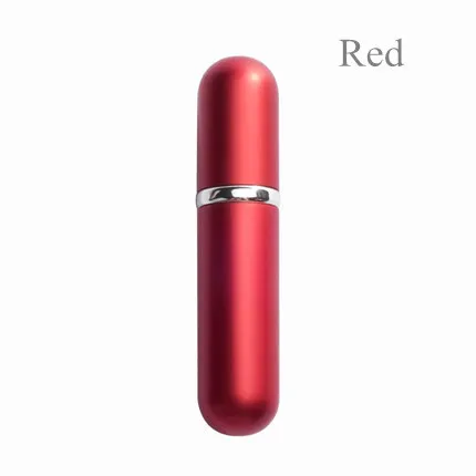 Mini 5ml 8ml 10ml 12ml Bullet shaped refillable aluminum perfume glass spray bottle with atomizer for travel