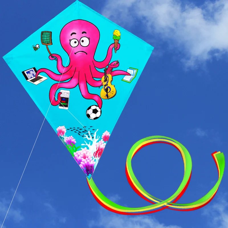 Новое поступление, Алмазный кайт-Осьминог для детей с леской кайта 30 м