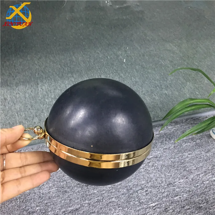 Customized Round Shape Box Clutch Clutch Frame