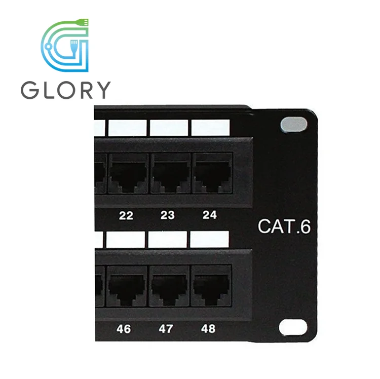 Gigabit Rj45 Ethernet 48 port 2U Cat6 Unshielded Patch Panel Rj45