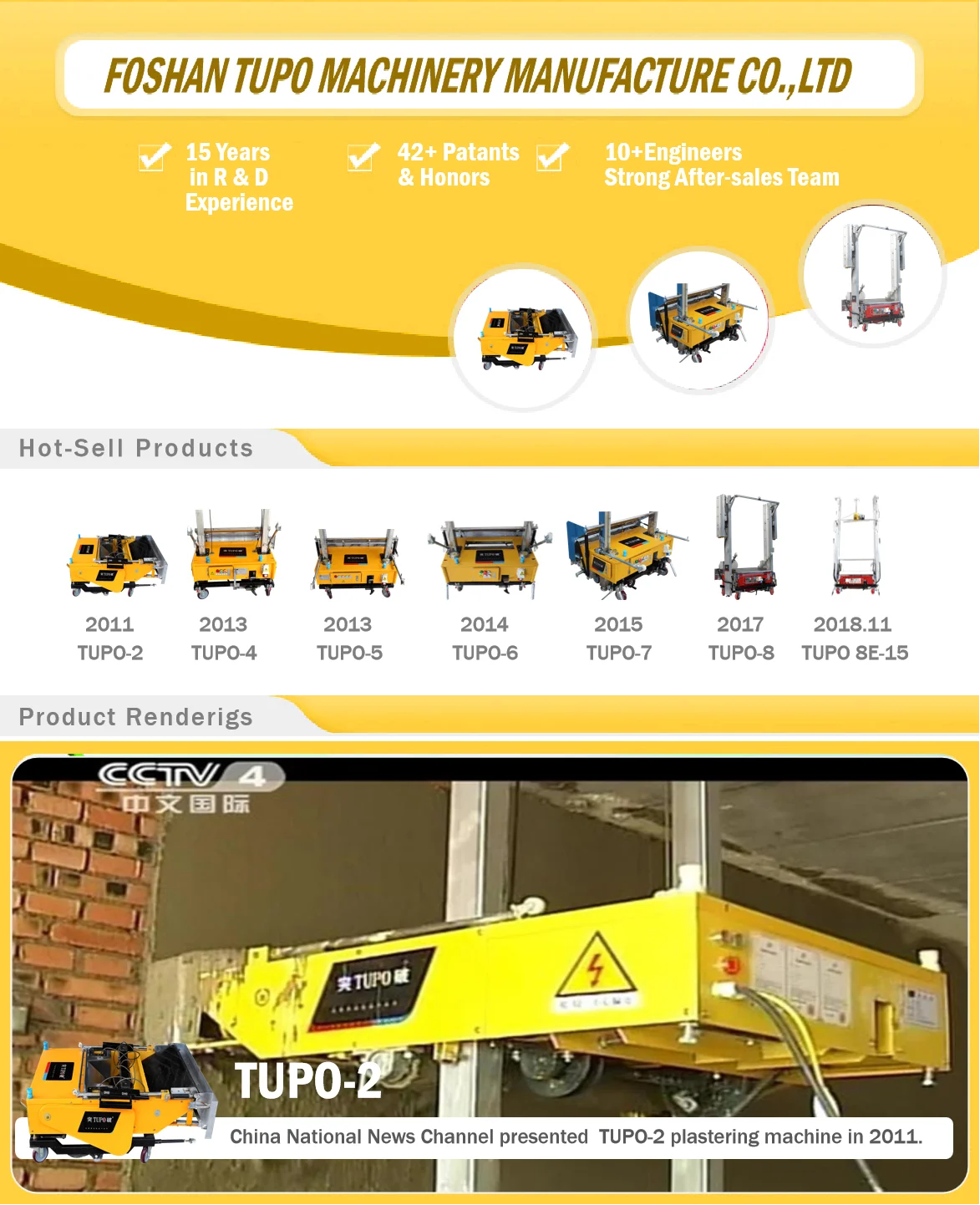 TUPO 2 Автоматическая Роботизированная штукатурная машина/автоматическая машина для передачи стен