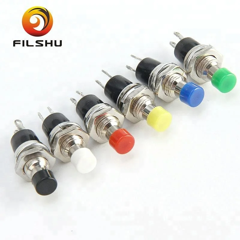 2 PIN momentary Start stop 7mm 12 volt push button switch