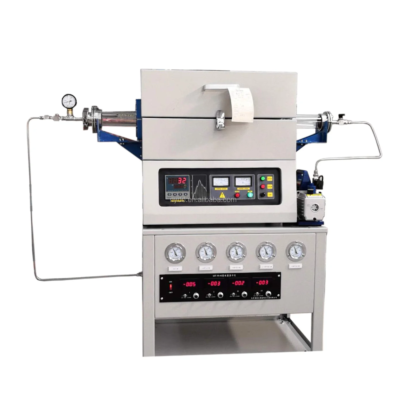 
1200 Degree Electrical Plasma Enhanced Chemical Vapor Deposition PECVD Vacuum Tube Furnace With Proton Mixing Control System 