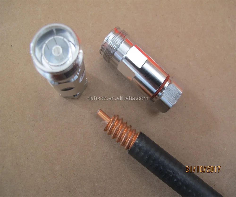 Jack Clamp type straight connector for superflex cable MINI DIN 4.3/10 female 1/2 feeder cable