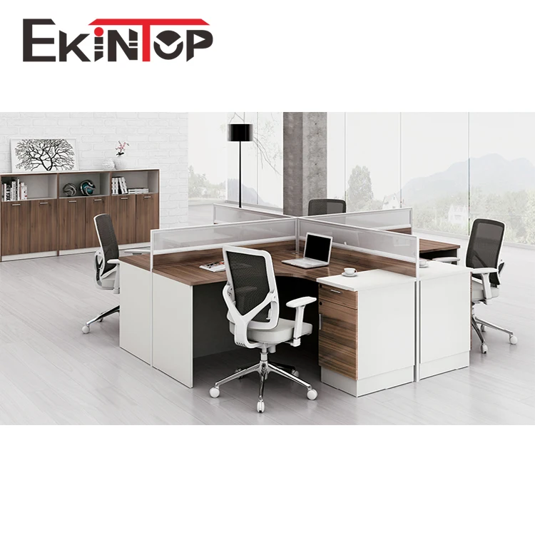 Fashion modern mdf modular t shaped low wood office desk partition for sale