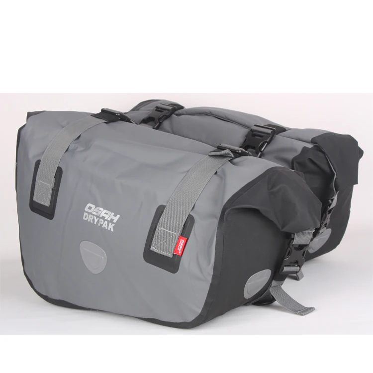 2019 Trending Grey Custom side bag motor cycle, Waterproof side bag moto