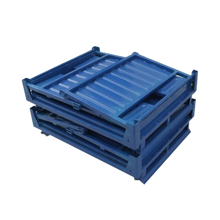 
GTY Folding Bins stackable pallet steel container 