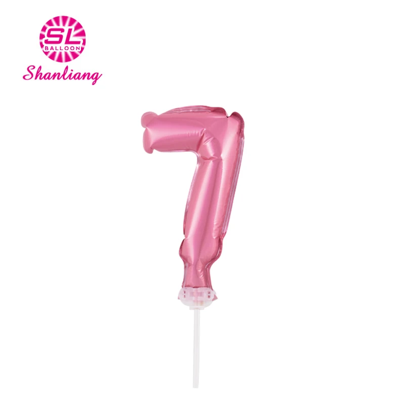 
Promotional toy mini number balloon topper cake decoration 