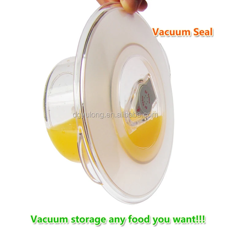 Food Grade Reusable Plastic Vacuum Lids With Pump Vacuum Sealer Lid And Vacuum Seal Cover
