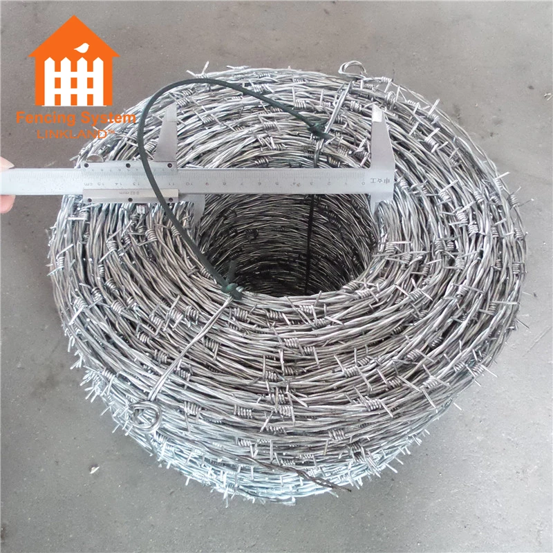 25Kg roll zinc coated galvanized barbed wire weight per meter