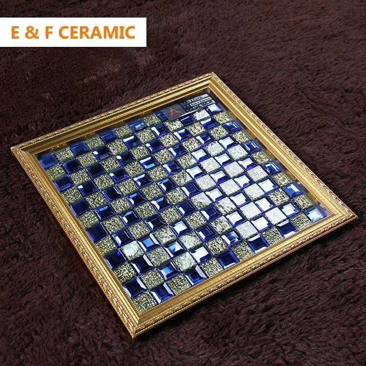
hot selling bar square glitter gold color crackle glass mosaic tile square metal mix glass mosaic tiles 