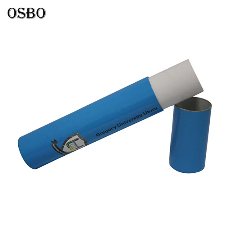 Yellow Paper Certificate Scroll Holder Diploma Cylinder Tube For Graduation