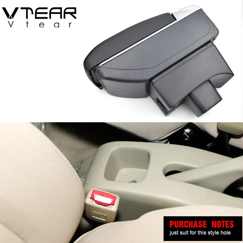 Vtear For Lifan 320 330 armrest USB Charging interface heighten Storage box central Store content interior arm rest accessories
